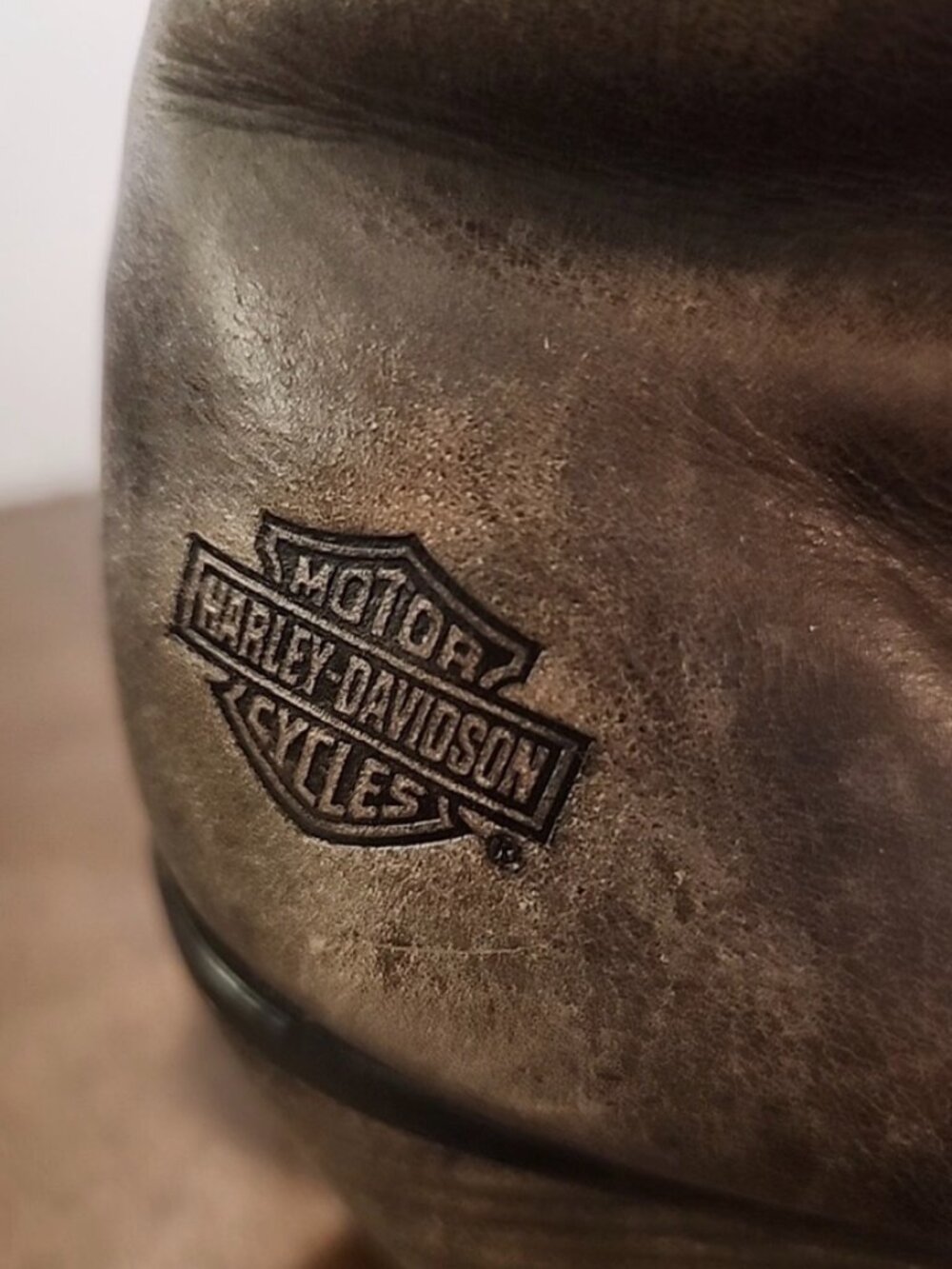 Harley‑Davidson Black Leather Moto Boots